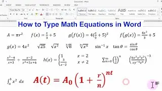 How To Type Math Equations in MS Word | वर्ड में मैथ्स समीकरण कैसे टाइप करें 🔥🔥🔥