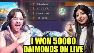 I Won 50000 daimonds on d-5 ff live😱 1 vs 4 - Garena free fire