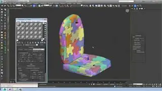 3DS Max Timelapse Modeling and UVW - Airplane Pilot's Seat Part 4