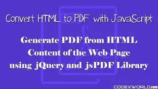 Convert HTML to PDF using JavaScript