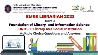 EMRS Librarian | UGC NET | KVS | NVS | DSSSB | Other Librarian Exams