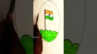 Independence Day Drawing | how to draw Indian flag | Independence day drawing for all