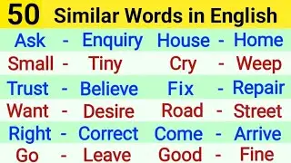 50 Similar Words | Similar Words in English | Similar Words