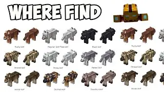 Minecraft 1.21.1 ALL 9 NEW WOLVES (where & how find)