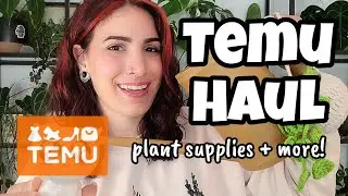 TEMU HAUL!! 🧡 new houseplant supplies, plant shelves + home decor 🌿✨️