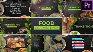 Food Graphic Pack For Premiere Pro Premiere Pro Templates