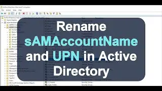 Rename sAMAccountName and UPN in Active Directory