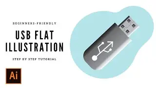 USB Flat illustration Tutorial - Adobe illustrator Courses