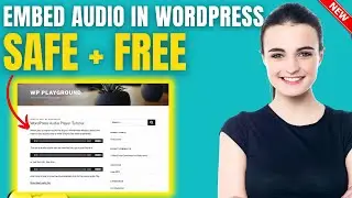 How To Add Audio File To wordpress Website 2024 | Embed Audio In WordPress