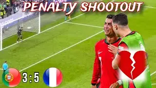 Portugal Vs France (3-5) Highlights & penalty shootout EURO 2024 | Ronaldo out of the EURO 💔