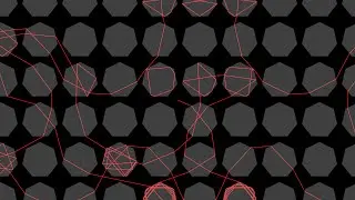 A lighthouse beam in a grid of heptagonal prisms | Ray Optics & Ray Tracing | Physics Simulations