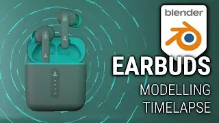 How to model Earbuds in Blender 3D (Timelapse) - BoAt Eardopes 141 - Product Rendering