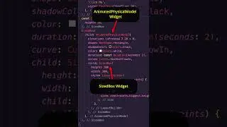 Learn how to use the AnimatedPhysicalModel Widget in 