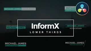 InformX - 30 Minimal & Modern Lower Thirds for DaVinci Resolve | The Resolve Store