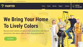 Painter Website Template Design free Source Code Download Using HTML, CSS & JavaScript