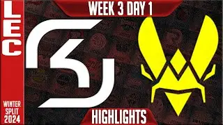 SK vs VIT Highlights | LEC Winter 2024 Week 3 Day 1 | SK Gaming vs Team Vitality