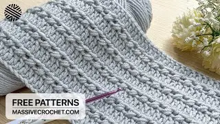 SUPER EASY & FAST Crochet Pattern for Beginners! ⚡️ 🤍 AMAZING Crochet Stitch for Baby Blanket & Bag