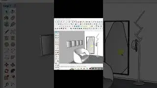 #sketchup   Realistic Mirror Material Tutorial.#shorts