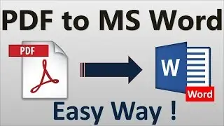 How to create PDF to MS Word | Ahsan Tech Tips