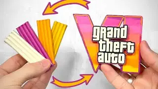 Made the GTA 6 logo out of plasticine clay