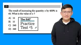 The result of increasing the quantity x by 400% is 60. What is the value of x? (SAT math percentage)