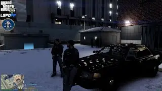 GTA V - LSPDFR 0.4.9🚔 - LSPD/LAPD - Gang Unit Winter Patrol - Traffic Stop Backup | Shootout - 4K