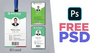 ID card mockup PSD #freepsd