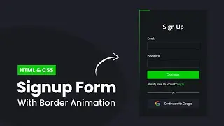 Signup Form in HTML and CSS