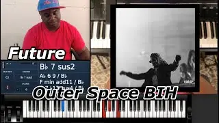 How to play FUTURE - OUTER SPACE BIH (PIANO TUTORIAL) Db Major