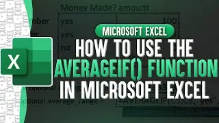 AVERAGEIF Function | AVERAGEIF() | Microsoft Excel