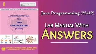 MSBTE | 22412 Java Programming | I Scheme Lab Manual Answers | SY Sem4 CO/CM/IT Branch