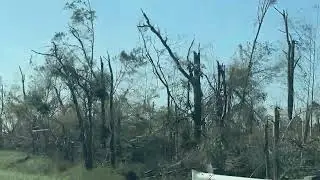 Viewing Tornado Aftermath in I-96 Near Williamston, MI 24-Aug-2023