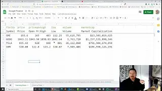 Setting Up a Google Spreadsheet to Experiment with the Google Finance Function