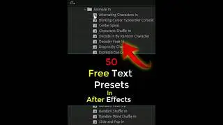 Animate Your Text Like a Pro! Free After Effects Presets Tutorial 