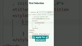HTML Text Selection color change #css #html #shorts