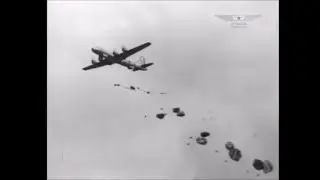 Soviet Tupolev Tu-4 dropping paratroopers