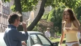 Осталась без юбки Угарный прикол Street Prank 