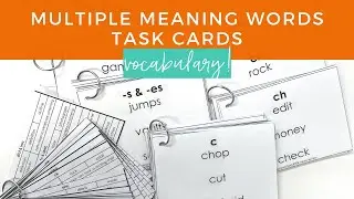 Multiple Meaning Words |Vocabulary Task Cards