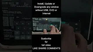 How to Install update downgrade windows without usb DVD #windows