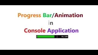 Show progress for long-running tasks in a console application