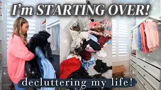 This is embarrassing.. GETTING RID OF EVERYTHING! MASSIVE DECLUTTER + CLOSET PURGE 2024