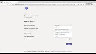 Scheduling a meeting with meeting options in Microsoft teams
