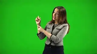 Green Screen 4k Footage । A Woman Practicing Her Presentation Skill । No Copyright Video Footage 10