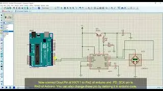 Load Cell Simulation with arduino in Proteus