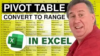 Excel - Pivot to Range: Episode 1456