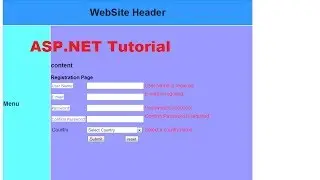 ASP.NET Tutorial 8- Create a Login website-Creating Master Page and apply it to existing aspx pages