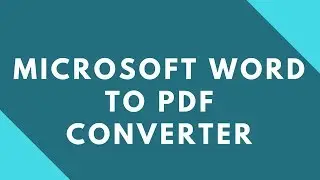 How to convert word document to pdf ?