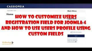 How to customize the user's registration field for Joomla 4. Joomla Users field