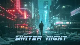 Winter Night  * Relaxing Blade Runner Soundscape * Cyber Blues Ambient Music