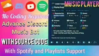 Advanced Discord Music Bot  With Spotify Support 24/7 Free Service   | Source Code Download